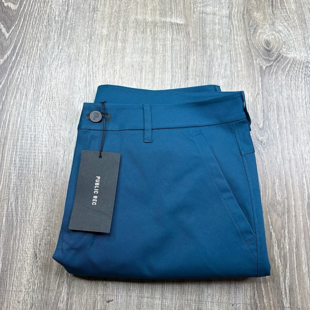Public Rec Dealmaker Shorts Stretch Ocean Blue Men's Size 32 8" Inseam NWT